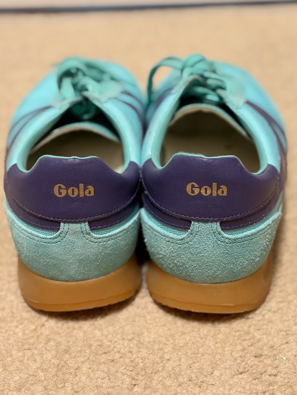 Gola Women's Mint Green & Purple Retro Sneakers